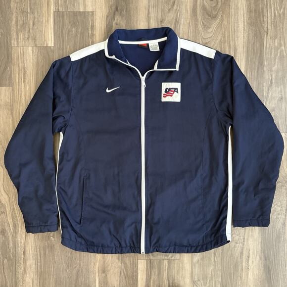 Nike Other - Vintage Nike Team USA Hockey Jacket Mens Size L Blue IIHF Y2K 2000s